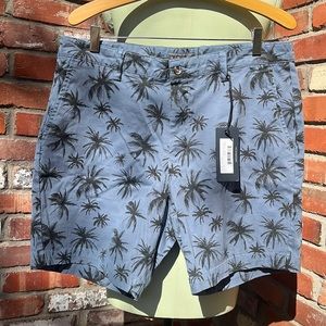 NEW Slate & Stone Blue Palm 7” Flat Front shorts size 36